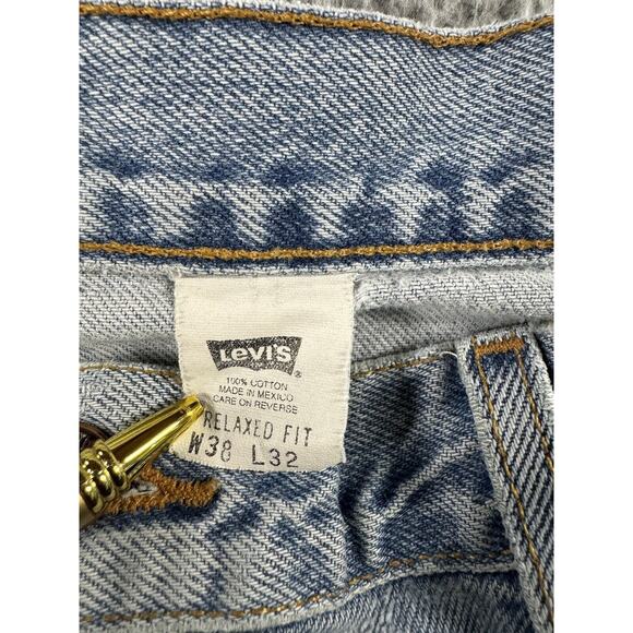 Vintage Levis 540 Brown Tab Jeans Men 38x30 Light Wash Denim - Picture 10 of 11